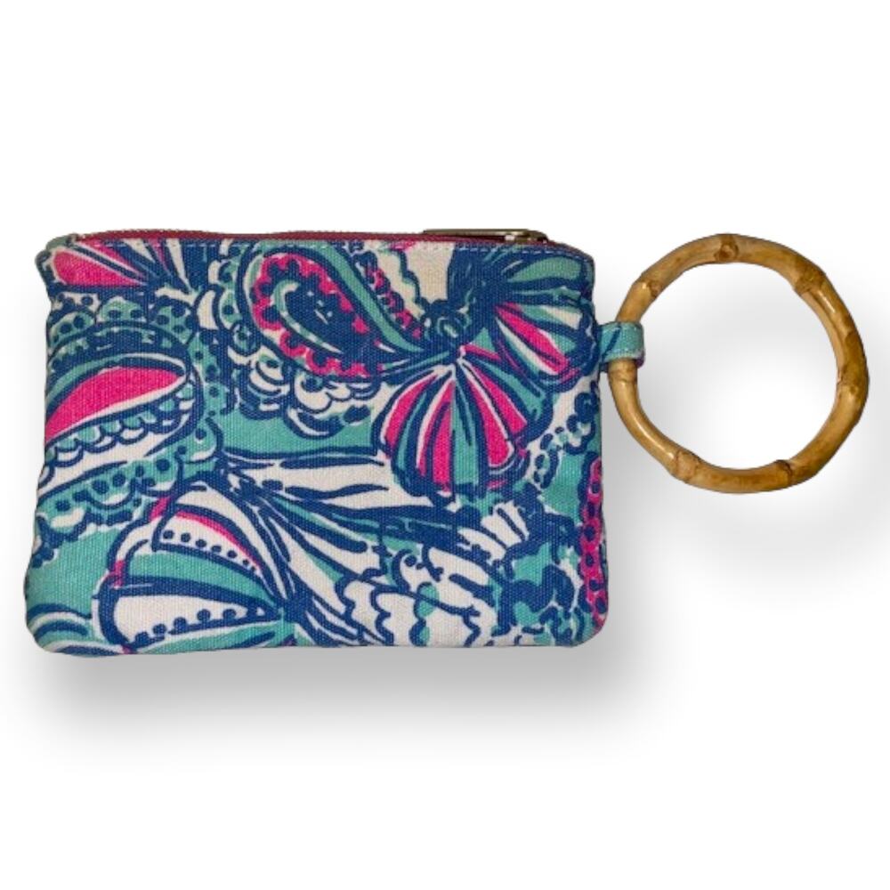 Lilly Pulitzer wristlet with bamboo bangle EUC